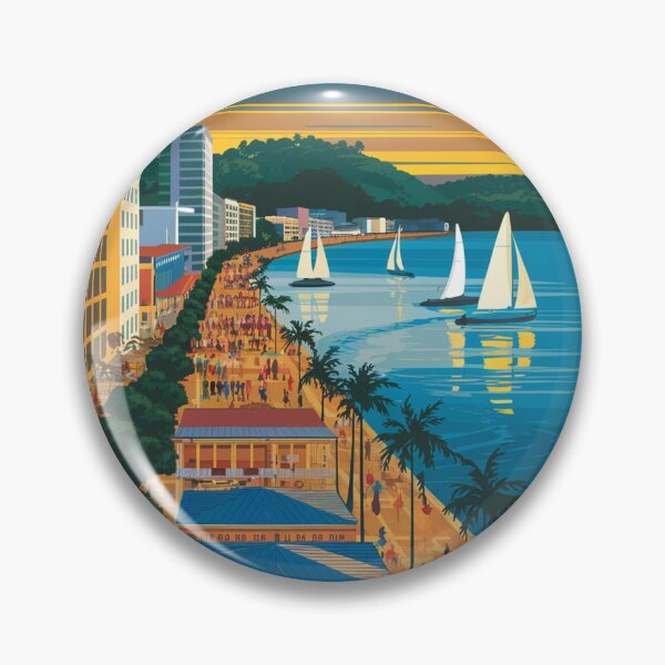 Item preview, Porto Alegre Vintage Travel Poster designed and sold by TravelerRat.