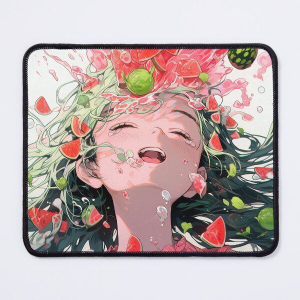 Item preview, Refreshing Lively Watermelon Splash Anime Girl designed and sold by bubblegoth.