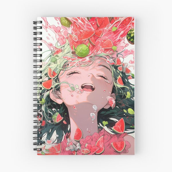 Item preview, Refreshing Lively Watermelon Splash Anime Girl designed and sold by bubblegoth.