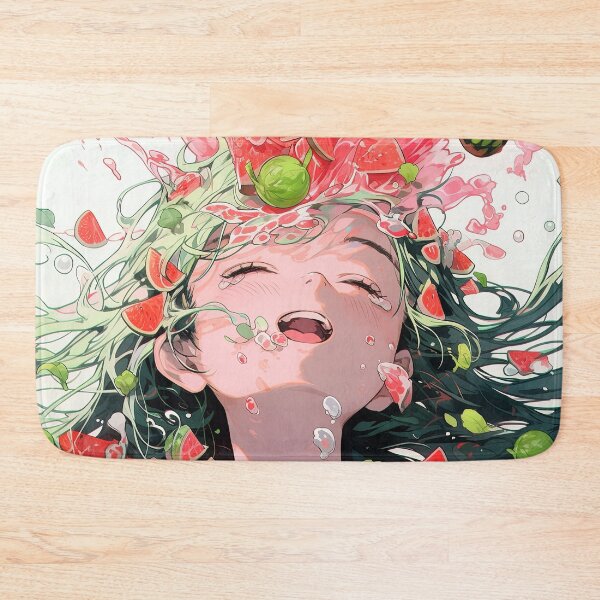 Item preview, Refreshing Lively Watermelon Splash Anime Girl designed and sold by bubblegoth.