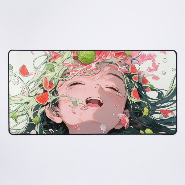 Item preview, Refreshing Lively Watermelon Splash Anime Girl designed and sold by bubblegoth.