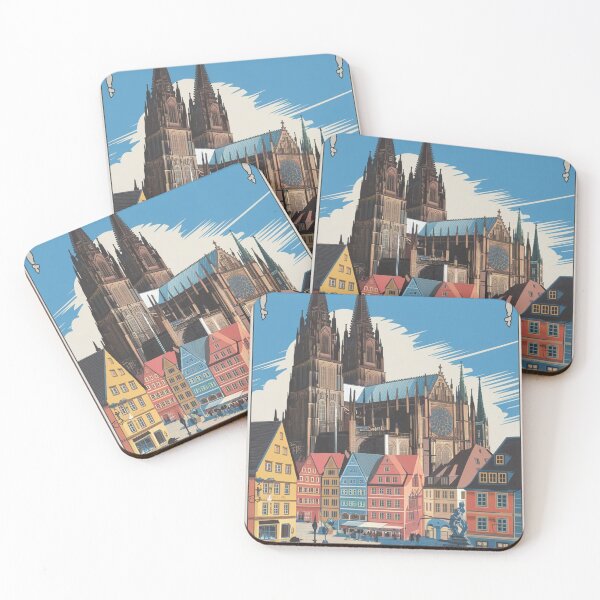 Item preview, Aachen Vintage Travel Poster designed and sold by TravelerRat.