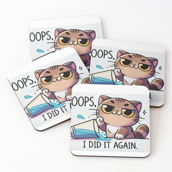 Item preview, Oops, Mischievous Cat Again designed and sold by Ideaunluck-shop.