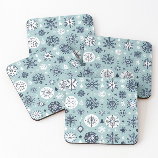Item preview, Minimalist Blue Snowflake Pattern designed and sold by Coffee Lifestyle.