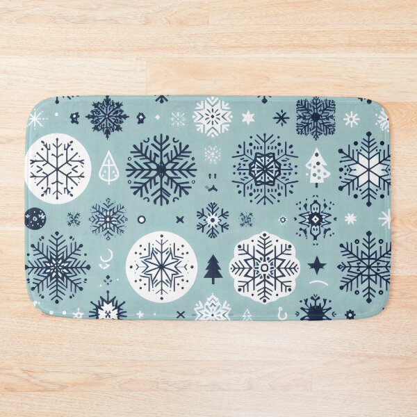 Item preview, Minimalist Blue Snowflake Pattern designed and sold by Lyssarien.