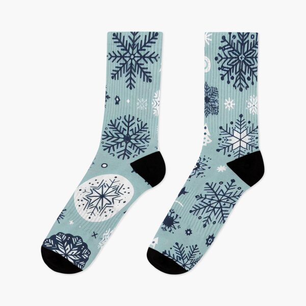 Item preview, Minimalist Blue Snowflake Pattern designed and sold by Lyssarien.