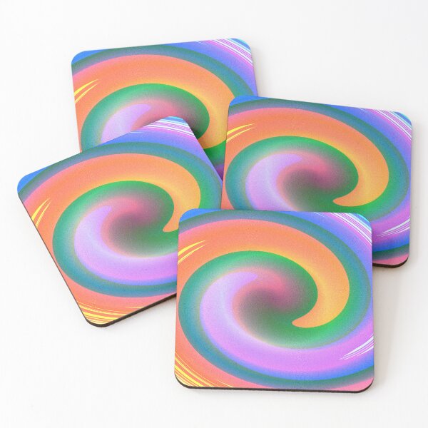 Item preview, Multicolor Vintage Spiral Design – Orange, Purple, Blue and Green with Texture designed and sold by AstronautMerch.