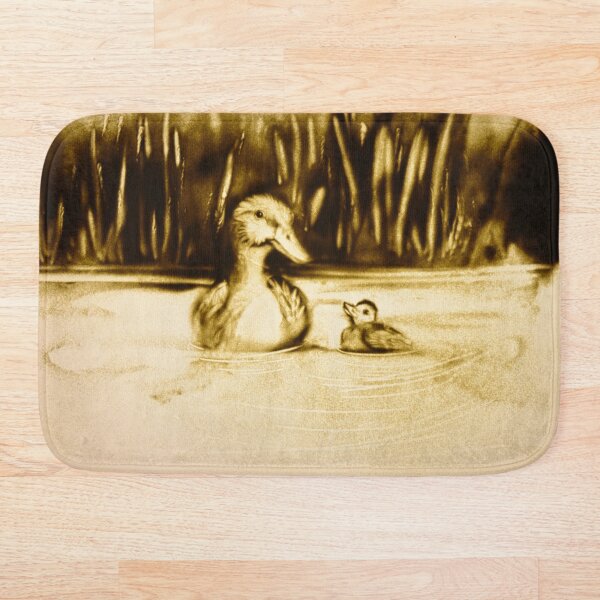 Aperçu de l'œuvre Dessins sur sable représentant un canard et un caneton créée et vendue par sandexperiment.