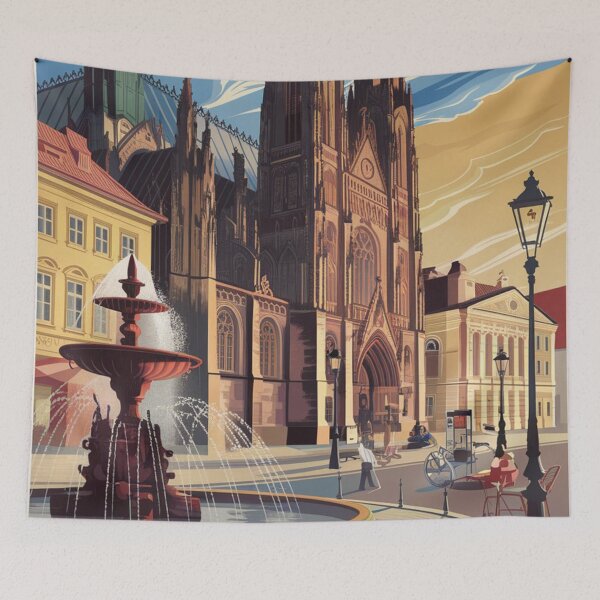 Item preview, Kosice Vintage Travel Poster designed and sold by TravelerRat.