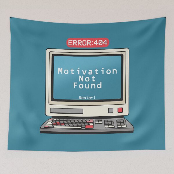 Item preview, Retro Error 404 Motivation Not Found designed and sold by FlashCraft Design.