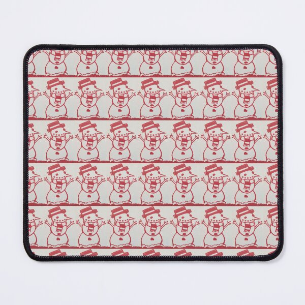 Item preview, Handprinted Linocut Snowwman in Red designed and sold by The Lazy Beach.