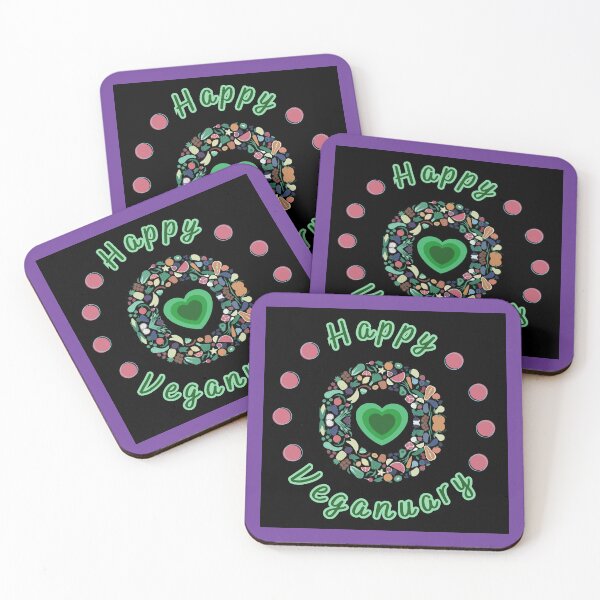 Item preview, Happy Veganuary Plant Based Goodness designed and sold by LivingRoomZoo.