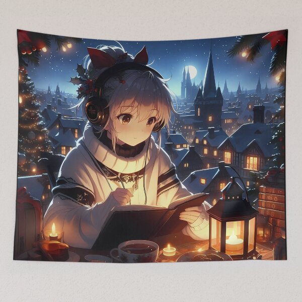 Item preview, Snowy Christmas Study Vibes designed and sold by josie1680.