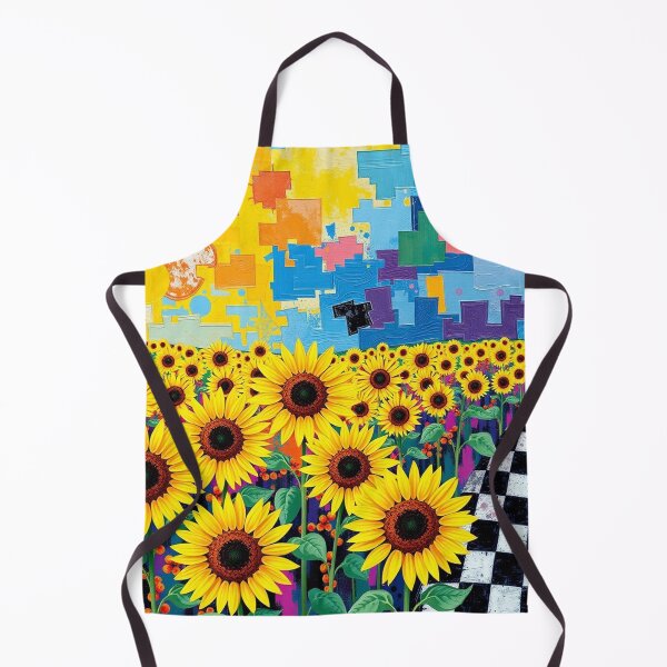 Item preview, Sunflowers and check pattern designed and sold by GasconyPassion.