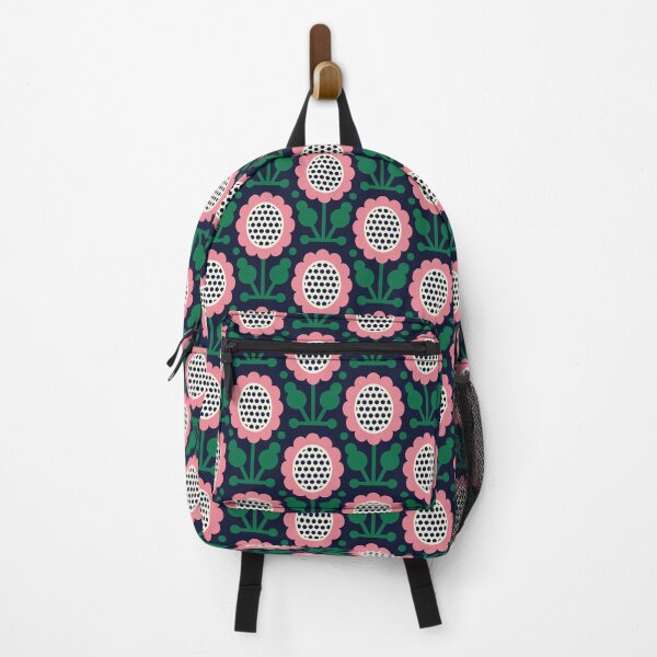 Item preview, 3333 A - pink green retro scandi sun flowers pattern designed and sold by RouCouCou.