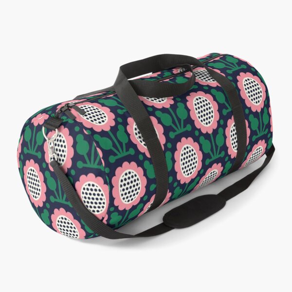Item preview, 3333 A - pink green retro scandi sun flowers pattern designed and sold by RouCouCou.