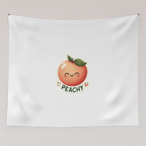 Item preview, Peachy Aesthetic Design - Retro Fruit Quote Art for Stickers, T-Shirts, and More designed and sold by Designflex90.