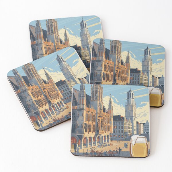 Item preview, Leuven Vintage Travel Poster designed and sold by TravelerRat.