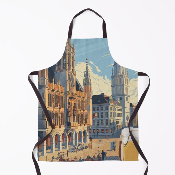Item preview, Leuven Vintage Travel Poster designed and sold by TravelerRat.
