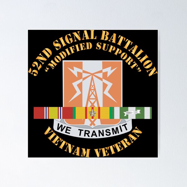 Item preview, 52nd Signal Battalion (Modified Support) w SVC Ribbon X 300 designed and sold by Military Insignia Products.