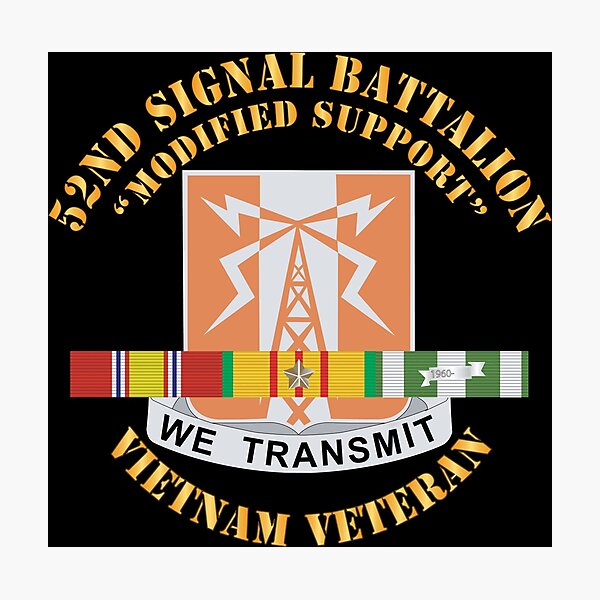Item preview, 52nd Signal Battalion (Modified Support) w SVC Ribbon X 300 designed and sold by Military Insignia Products.