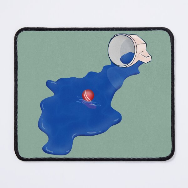 Item preview, Minimalist Heathers Art - Blue Liquid and Red Ball Tribute to Heather Chandler designed and sold by PricklyBearArt.