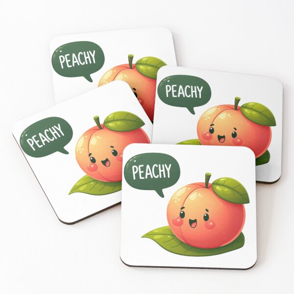 Item preview, Peachy Aesthetic Design - Retro Fruit Quote Art for Stickers, T-Shirts, and More designed and sold by harmzk90.
