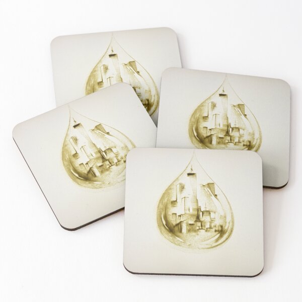 Item preview, Cityscape in a Drop of Water Abstract Sand Art designed and sold by sandexperiment.