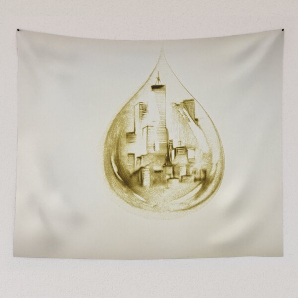 Item preview, Cityscape in a Drop of Water Abstract Sand Art designed and sold by sandexperiment.
