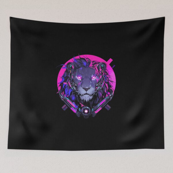 Artikelvorschau, Cyber Black Lion / / Schwarzer Löwe / / Cooles Tier / / Cyber-Tier / / Tierkunst der Zukunft / / Tierkrieger / / Niedliche Tierkunst / / Ästhetische Gaming-Aufkleber entworfen und verkauft von SMARTKIT DESIGNAGENCY.