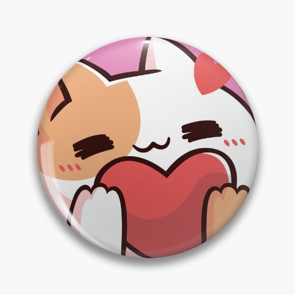 Item preview, Chibi Cat Light Pink Backdrop Red Hearts  designed and sold by SimplyPsycho.