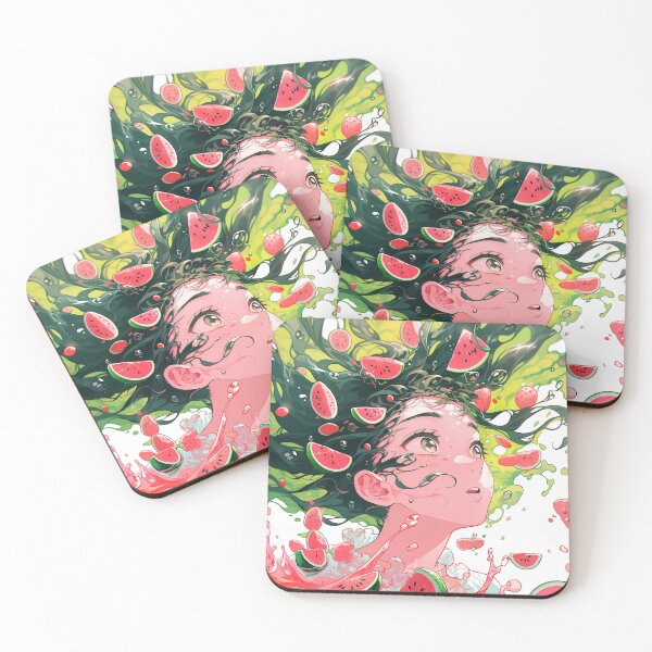 Item preview, Splashy Invigorating Melon Anime Girl designed and sold by bubblegoth.