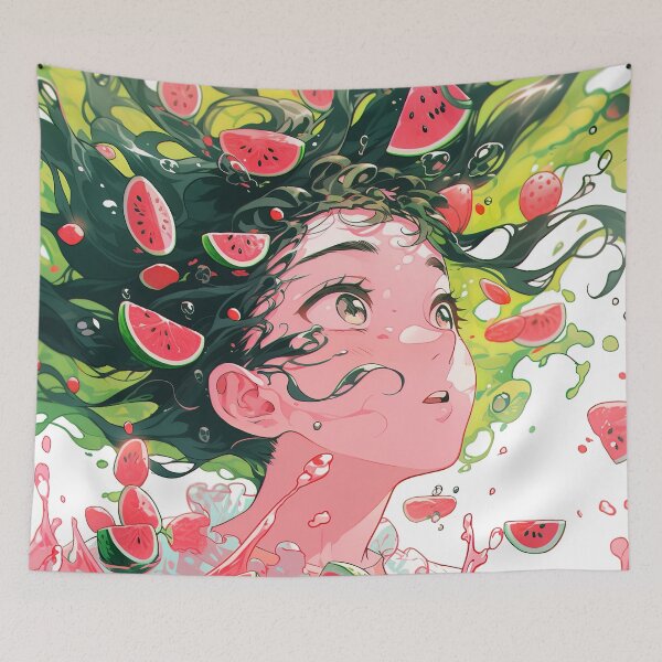 Item preview, Splashy Invigorating Melon Anime Girl designed and sold by bubblegoth.