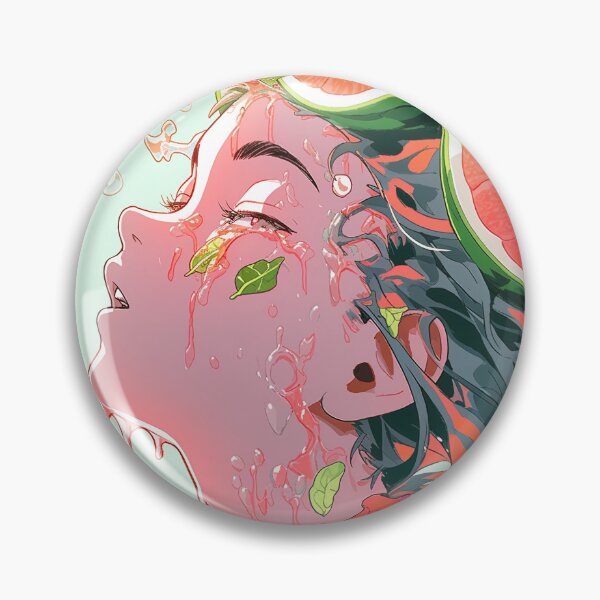 Item preview, Juicy Watermelon Anime Girl designed and sold by bubblegoth.