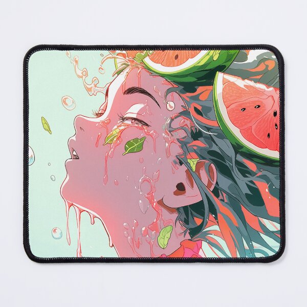 Item preview, Juicy Watermelon Anime Girl designed and sold by bubblegoth.