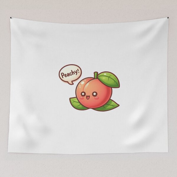 Item preview, Peachy Aesthetic Design - Retro Fruit Quote Art for Stickers, T-Shirts, and More designed and sold by Designflex90.