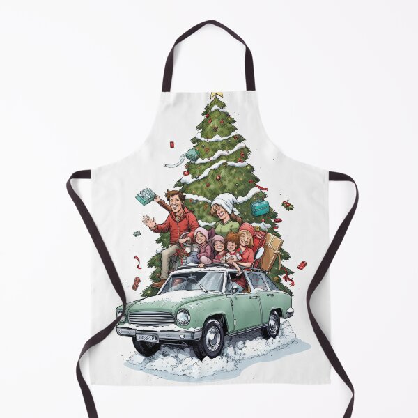 Item preview, Holiday Magic with Santa and Decorated Cars designed and sold by Piotrek0001.