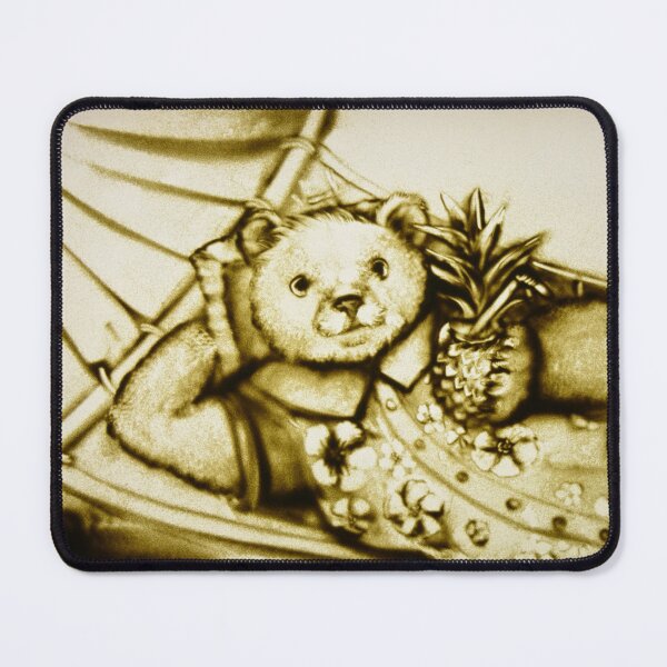Item preview, Pineapple Cocktail Vacation Bear Sand Art designed and sold by sandexperiment.