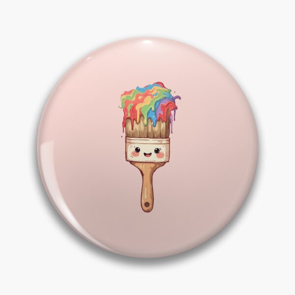 Item preview, Rainbow Smile Paintbrush in Pink Pastels designed and sold by MadeByHaresShop.