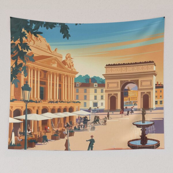 Item preview, Montpellier Vintage Travel Poster designed and sold by TravelerRat.