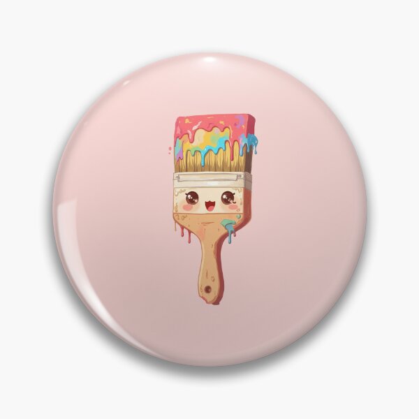 Item preview, Rainbow Smile Paintbrush in Pink Pastels designed and sold by MadeByHaresShop.