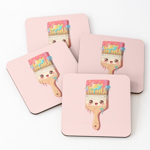 Item preview, Rainbow Smile Paintbrush in Pink Pastels designed and sold by MadeByHaresShop.