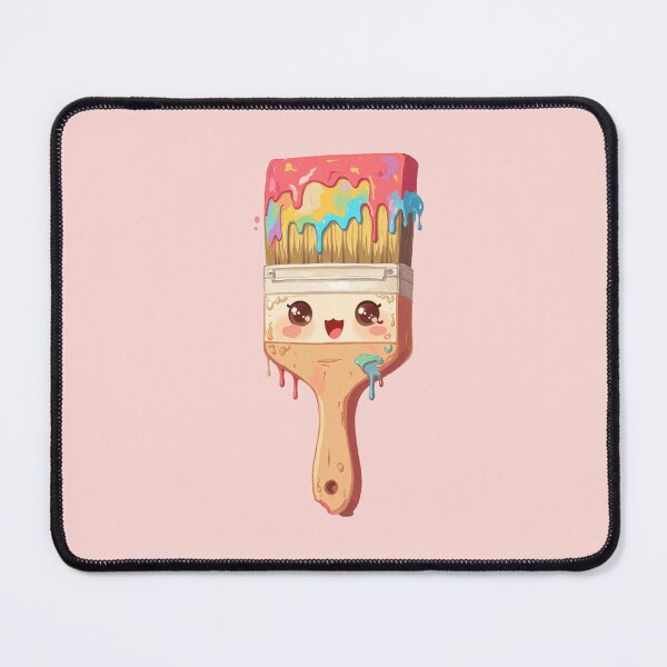 Item preview, Rainbow Smile Paintbrush in Pink Pastels designed and sold by MadeByHaresShop.