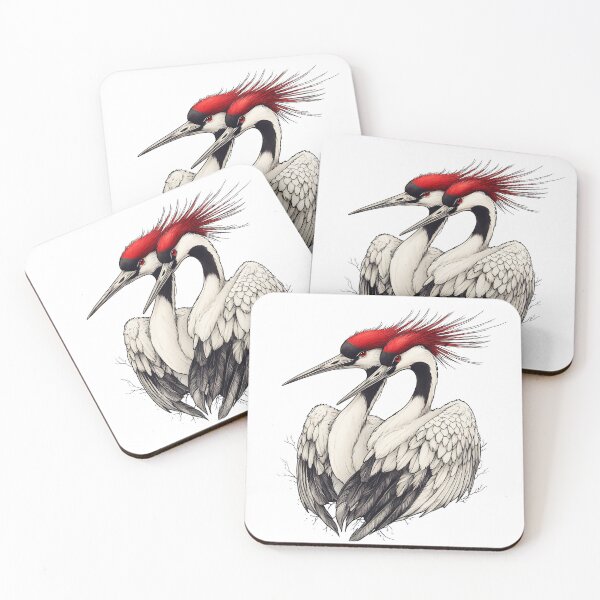 Item preview, Regal Cranes with Red Crests designed and sold by DreamDigi2024RB.