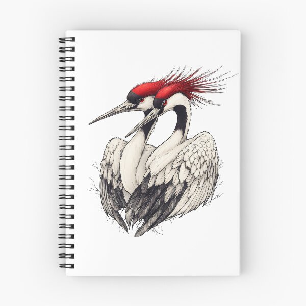 Item preview, Regal Cranes with Red Crests designed and sold by DreamDigi2024RB.