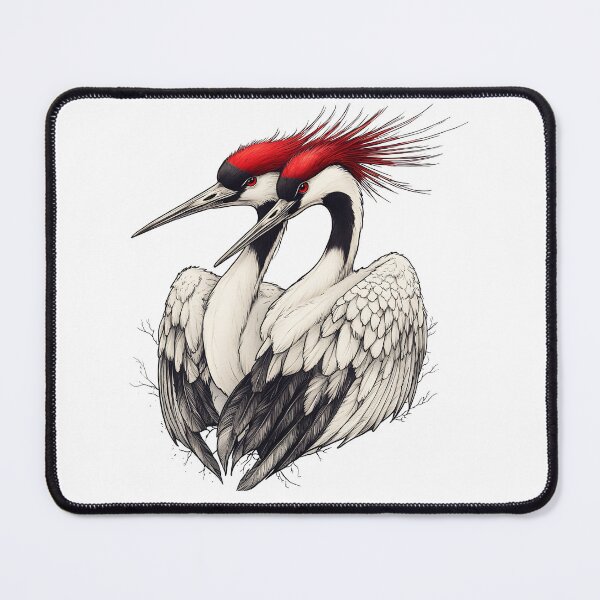 Item preview, Regal Cranes with Red Crests designed and sold by DreamDigi2024RB.