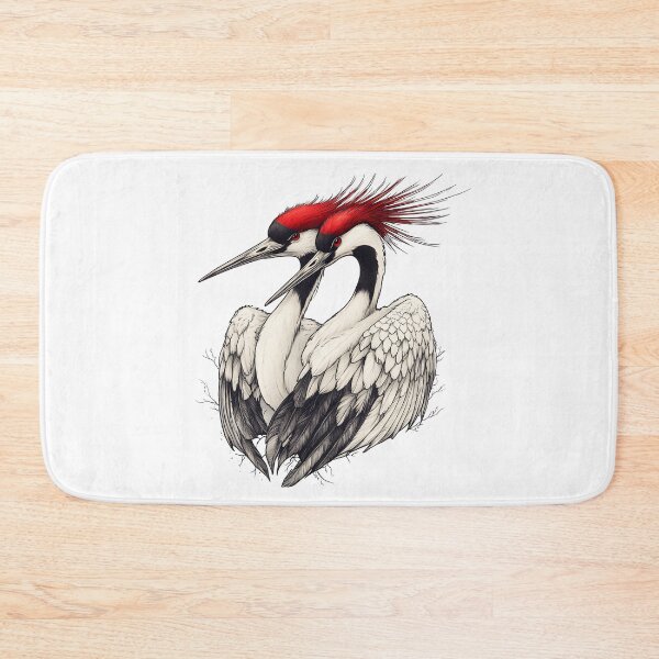 Item preview, Regal Cranes with Red Crests designed and sold by DreamDigi2024RB.