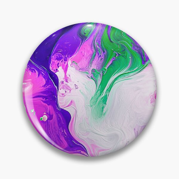 Item preview, Colorful abstract painting pattern green, pink, white designed and sold by BeebooDesign.