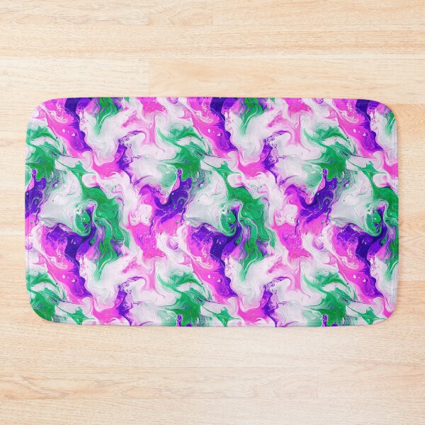 Item preview, Colorful abstract painting pattern green, pink, white designed and sold by BeebooDesign.