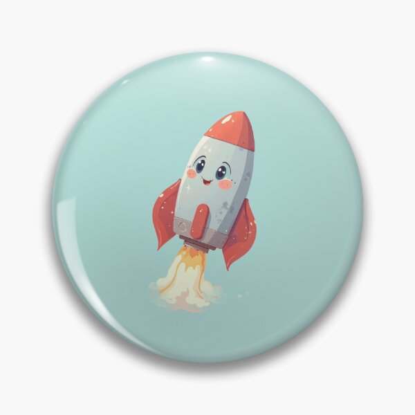 Item preview, Cheerful Blastoff Kawaii Rocket dventure designed and sold by MadeByHaresShop.